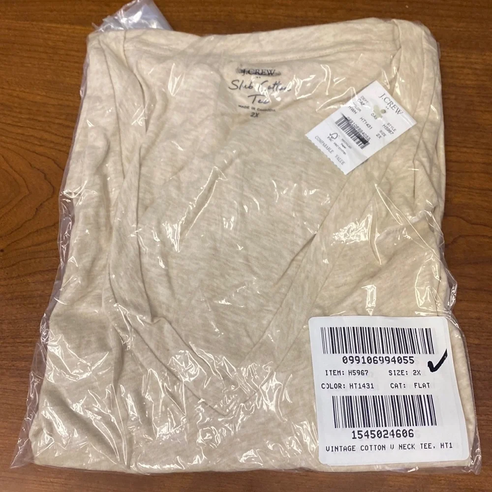 J Crew Vintage slub cotton V-neck tee Item H5967